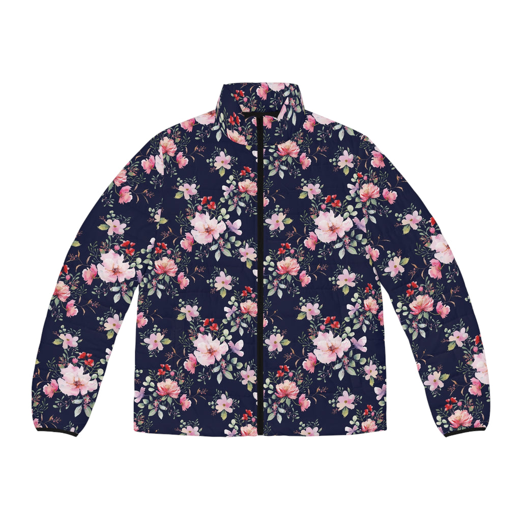 TBP Blue Floral Unisex Puffer Jacket