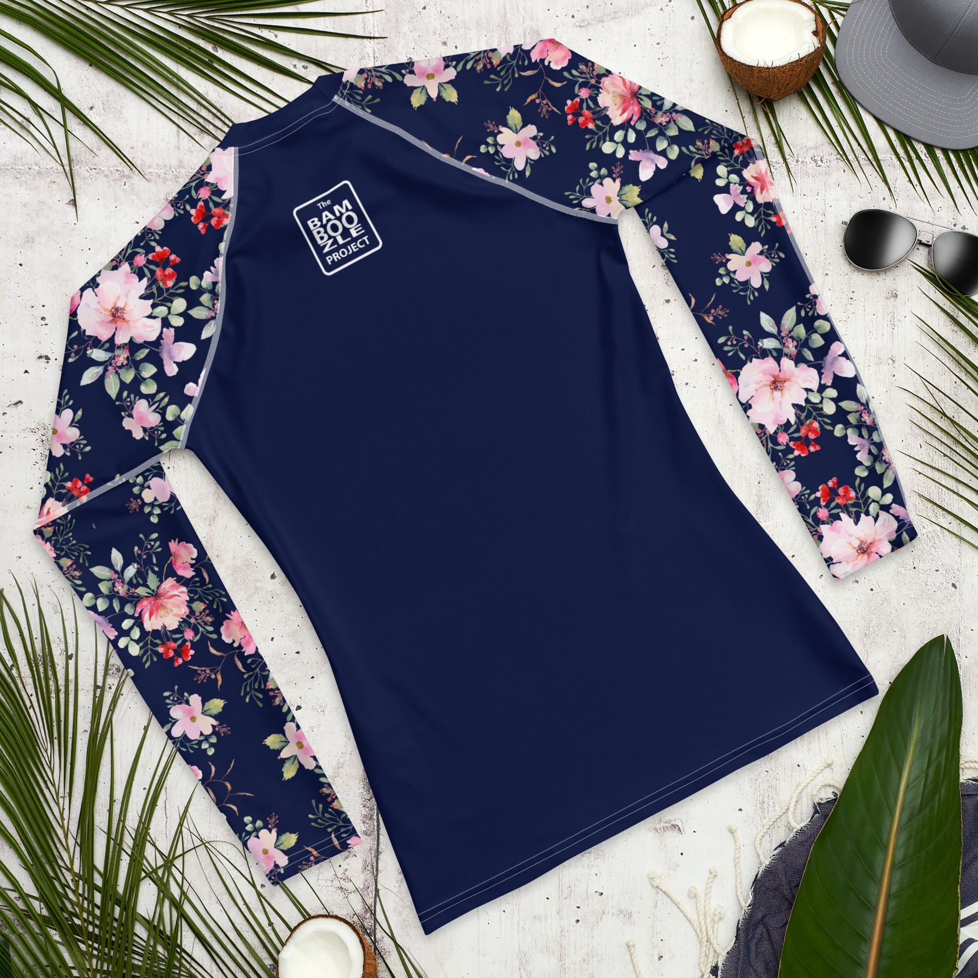 TBP Blue Floral Men's Rash Guard