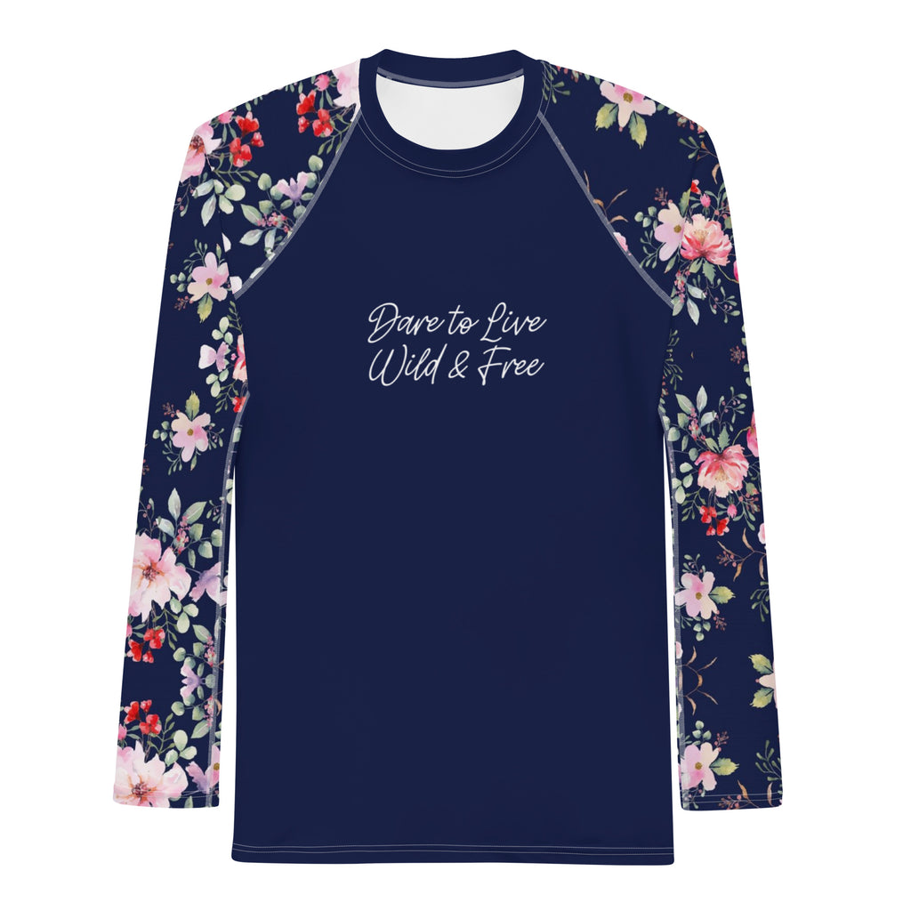 TBP Blue Floral Men's Rash Guard