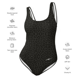 The Dirty Bearings - Black Cheetah One-Piece Swimsuit