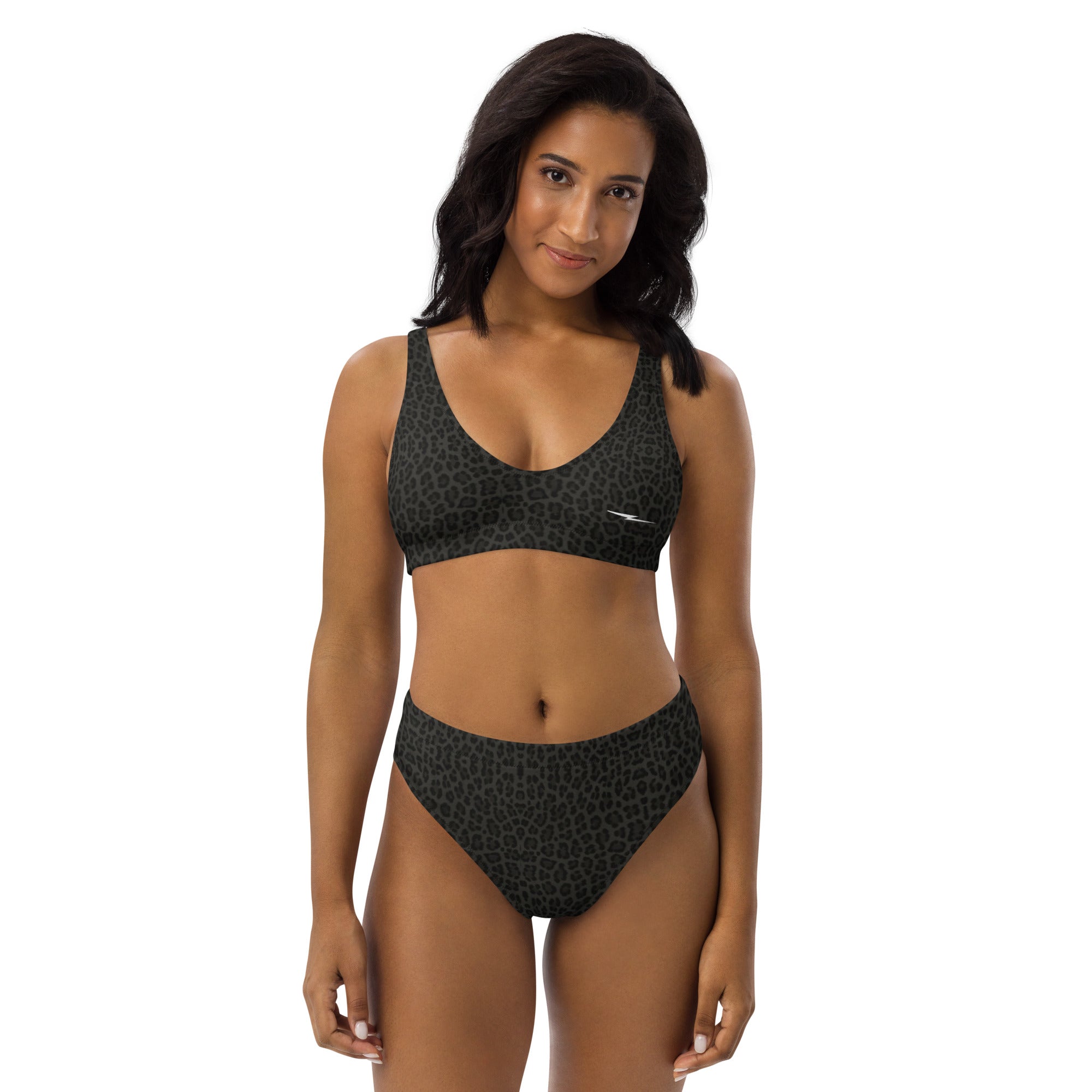 The Dirty Bearings - Black Cheetah High-Waisted Bikini