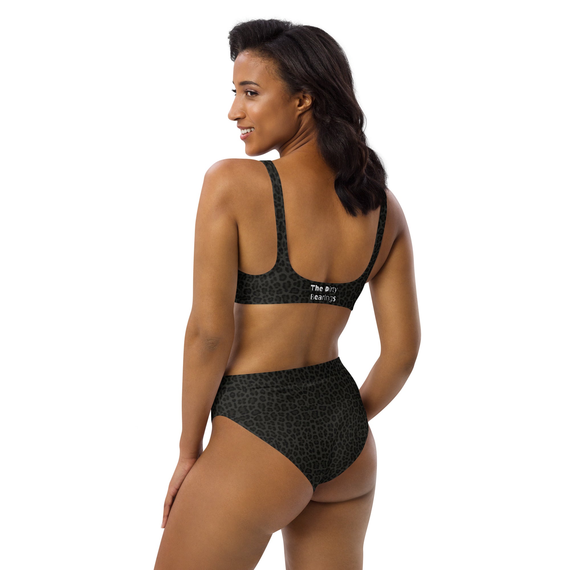 The Dirty Bearings - Black Cheetah High-Waisted Bikini