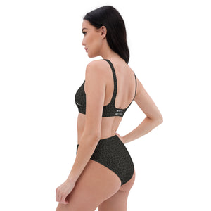 The Dirty Bearings - Black Cheetah High-Waisted Bikini