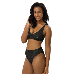 The Dirty Bearings - Black Cheetah High-Waisted Bikini