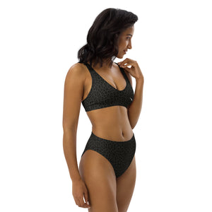 The Dirty Bearings - Black Cheetah High-Waisted Bikini