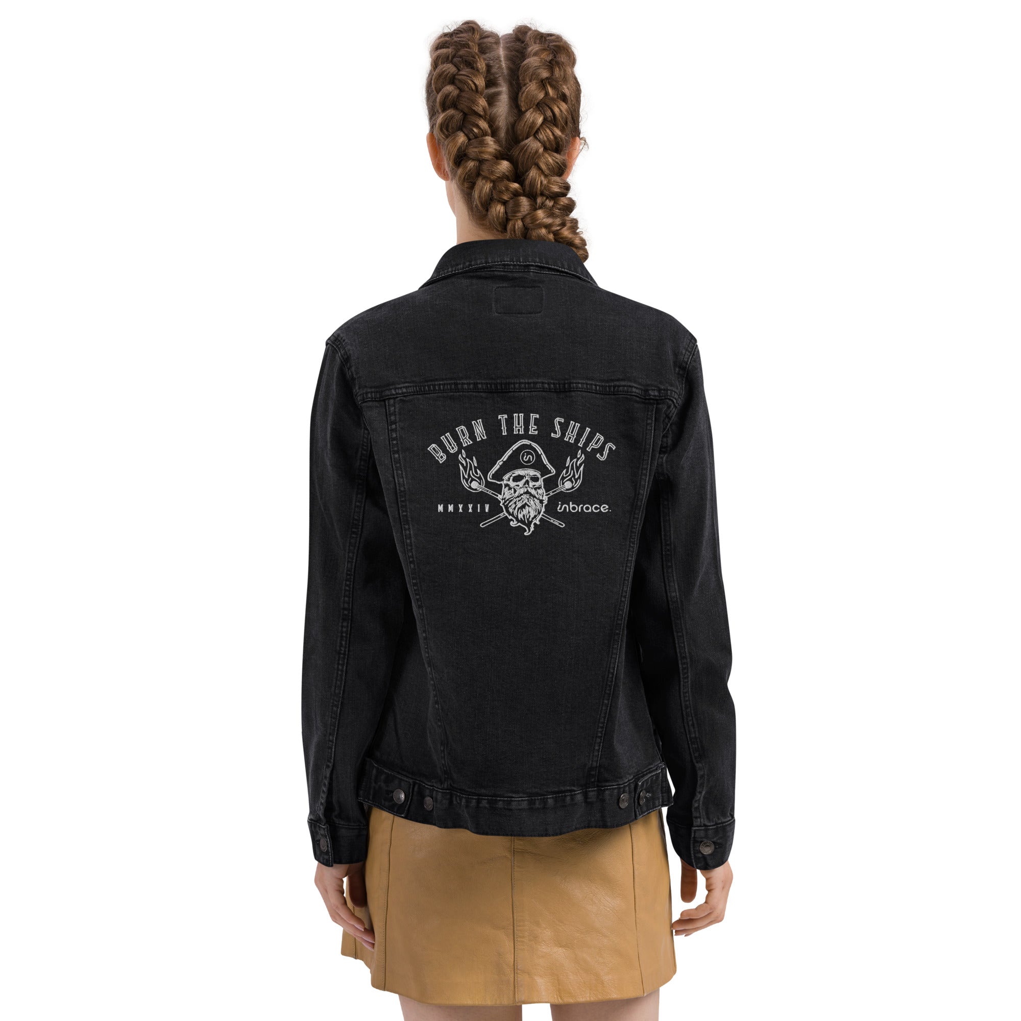 InBrace Burn the Ships Unisex Denim Jacket