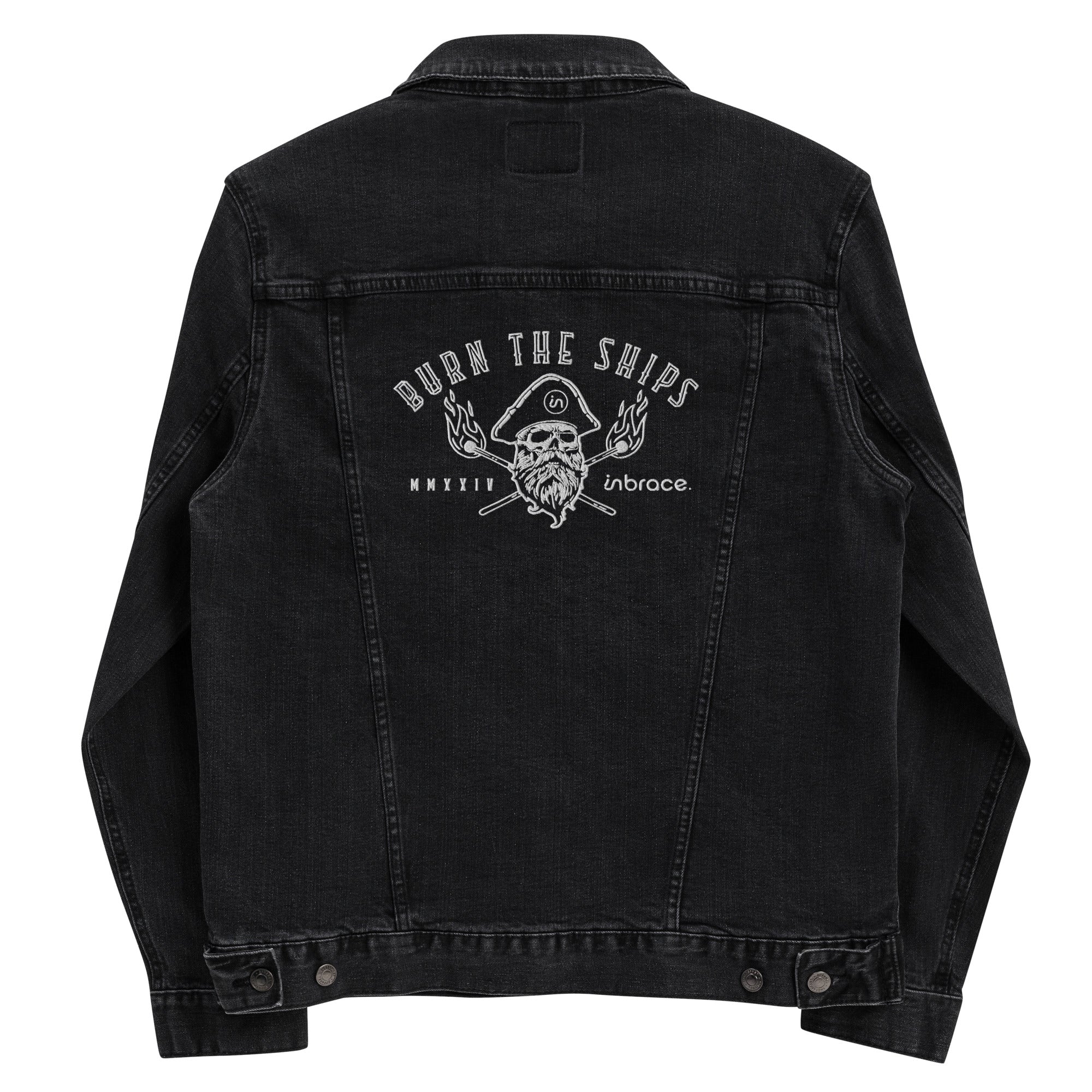 InBrace Burn the Ships Unisex Denim Jacket