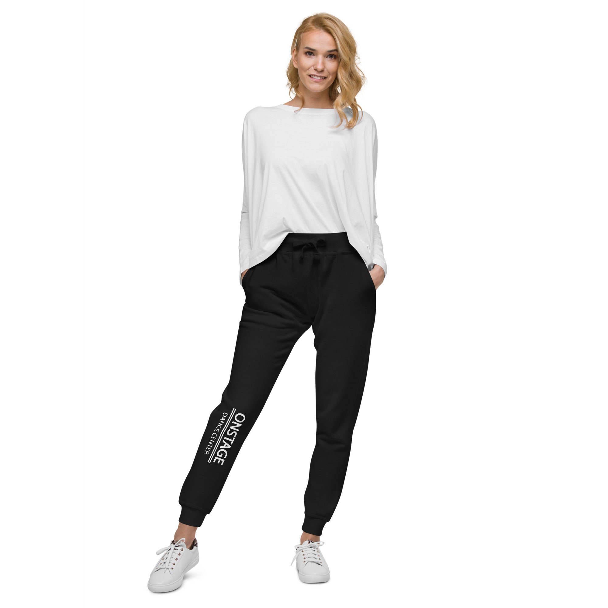 ONSTAGE DL Adult Unisex Fleece Joggers - White Logo