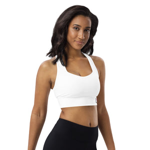 BamBoozle Logo Pink Longline sports bra