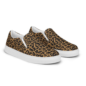 "The Eli" Cheetasaurus Men’s slip-on canvas shoes