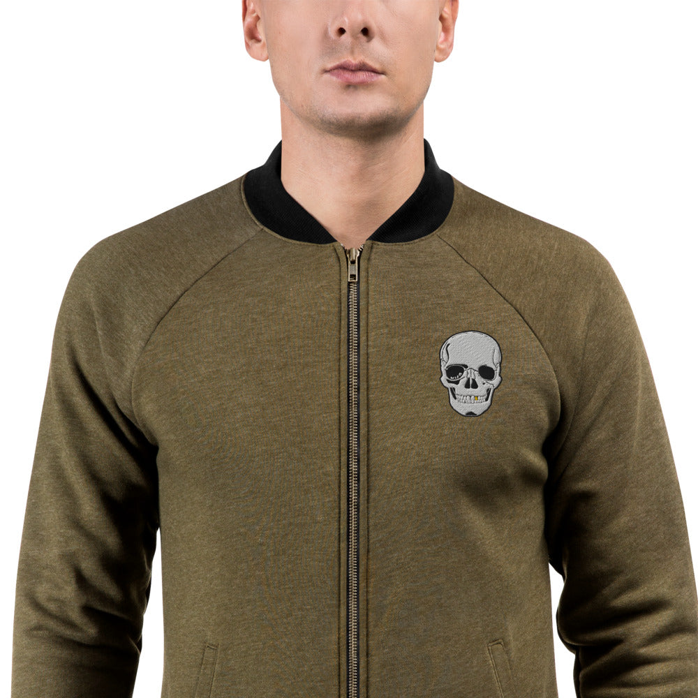 Skull Crusher Embroidered Bomber Jacket