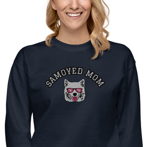 Samoyed Mom Unisex Embroidered Sweatshirt