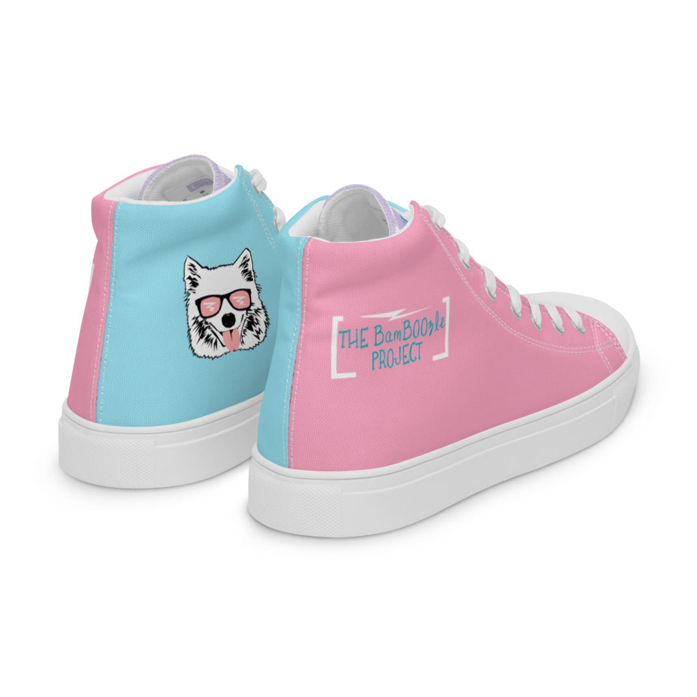 Cotton Candy Boo's Women’s High Top Canvas Shoes