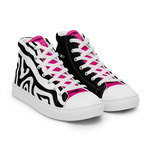 Zebra Women’s high top canvas shoes