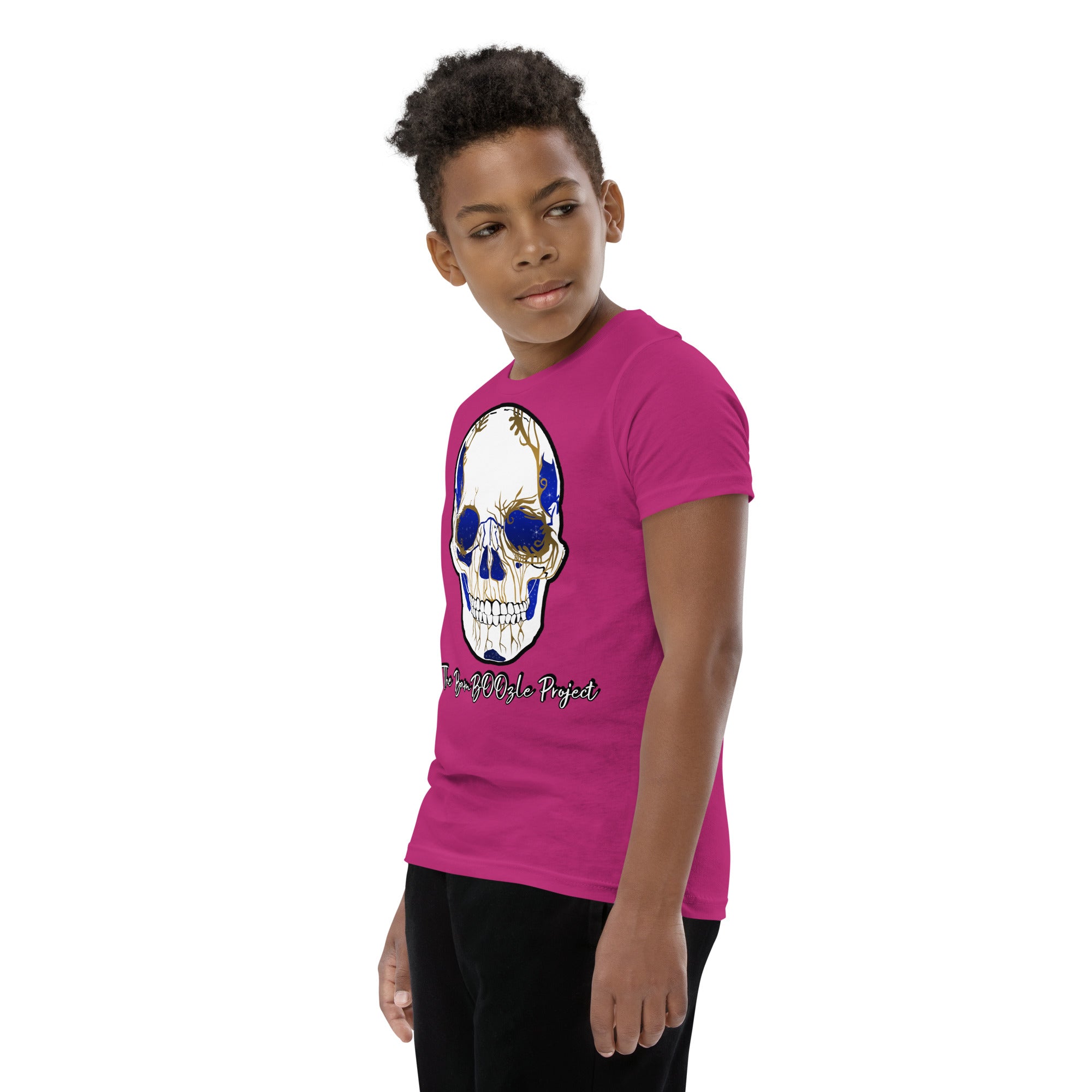 Electric Sugar Skull Youth Short Sleeve T-Shirt